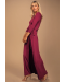 Garden District Berry Red Wrap Maxi Dress